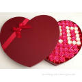 Love Heart Shape Flower Cardboard Packaging Box